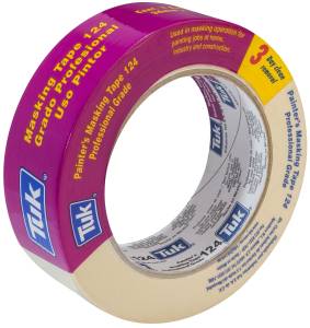 [102421] Cinta masking tape 1-1/2" x 50 mt para pintor Rosa 124 Tuk