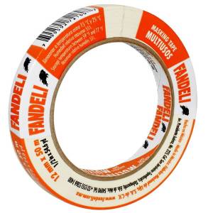 Cinta Masking Tape 1/2" X 50 Mt Multiusos Fandeli