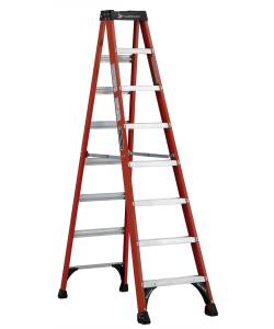 [227907ZN] Escalera Tijera Fibra De Vidrio Tipo Ia 07 Peldaños Naranja Cuprum