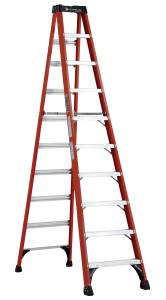 [227908ZN] Escalera Tijera Fibra De Vidrio Tipo Ia 09 Peldaños Naranja Cuprum