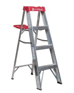 Escalera Tijera Tipo Iii Con Bandeja Aluminio 3 Peldaños 150 Kg C2312-04N Cuprum