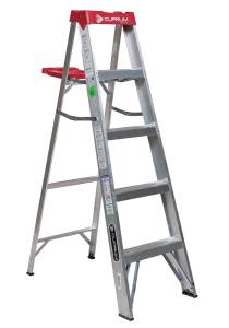 [215362ZN] Escalera Tijera Tipo Iii Con Bandeja Aluminio 4 Peldaños 150 Kg C2312-05N Cuprum