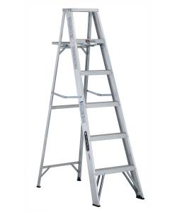 [215368ZN] Escalera Tijera Tipo Iii Con Bandeja Aluminio 5 Peldaños 150 Kg 60806N Cuprum