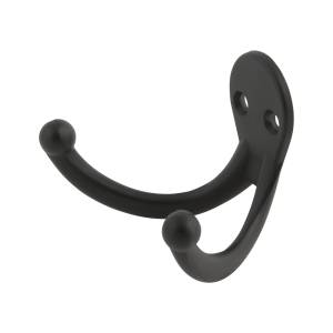 [1828] Gancho Perchero Doble Negro Handy Home