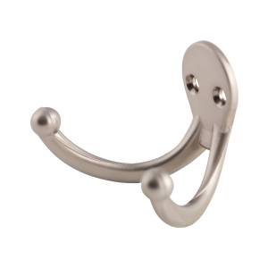 Gancho Perchero Doble Niquel Satinado Handy Home