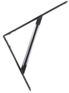 [MENS-006] Mensula De Acero 12" X 10" Negra Reforzada Kley