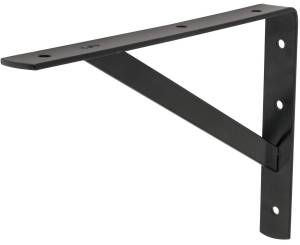 Mensula de acero 13" x 20" negra reforzada Vianti