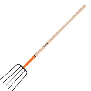 [11006] Bieldo Para Paja Forjado 5 Dientes Mango De Madera 48" Bpj5 Truper