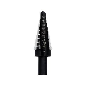 Broca Escalonada Óxido Negro 9 Escalones 1/4" A 3/4", Truper