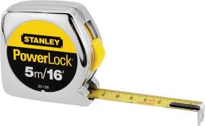 Flexometro 5mt ABS crom PowerLock en blister Stanley
