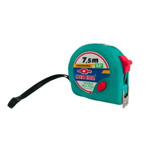 Flexometro 7.5Mt Abs Verde Aqua Granel Cadena