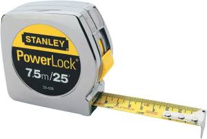 Flexometro 8mt ABS cromado PowerLock en blister Stanley