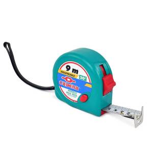 Flexometro 9Mt Abs Verde Aqua Granel Cadena