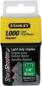 [283028ZN] Grapa Para Pistola 06Mm 1/4" Ligera Con 1000Pz Stanley