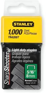 [TRA205T / 17971] Grapa Para Pistola 08Mm 5/16" Ligera Con 1000Pz Stanley