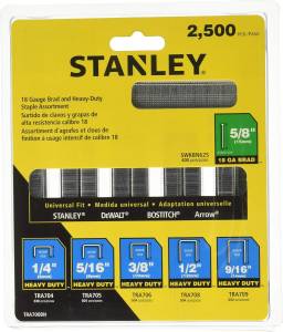 [TRA700BN] Grapa surtida para engrapadora TR250 y TRE550 2500pz Stanley