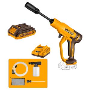 Hidrolavadora inalambrica 20v 2.8 lts por minuto con bateria y cargador Ingco