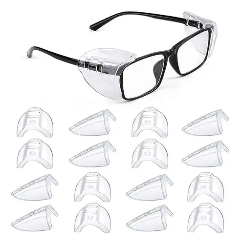 16pz Lentes Protectores Antideslizantes Laterales Gafas Ojo