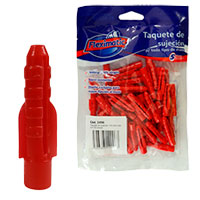 Taquete Plastico Fleximatic 2496 Rojo De 06 Mm. 1/4