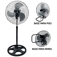 [V-18/40101700ZNMFS] Ventilador 3 En 1 Aspa Metalica 18" 3 Vel. Base Redonda Aba-001 Techtools*