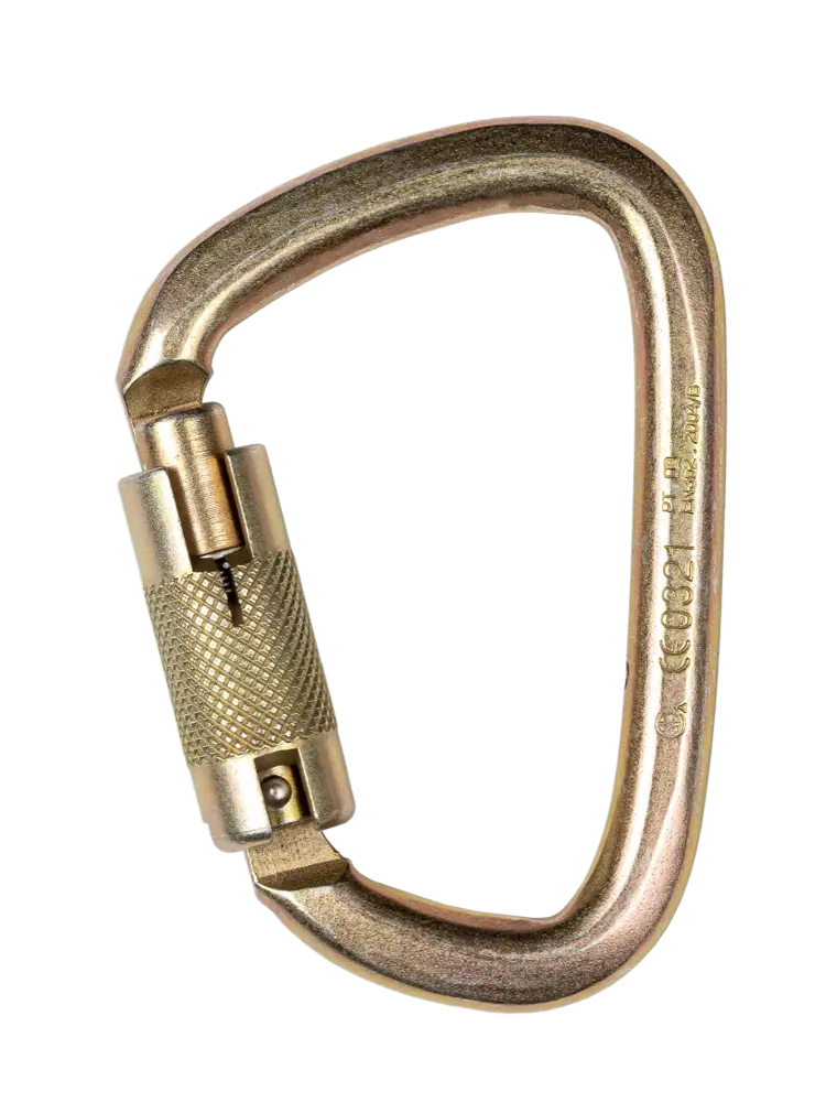 [MA-012 CB] Mosquetón de Acero con Doble Seguro Automático y Barra Cautiva