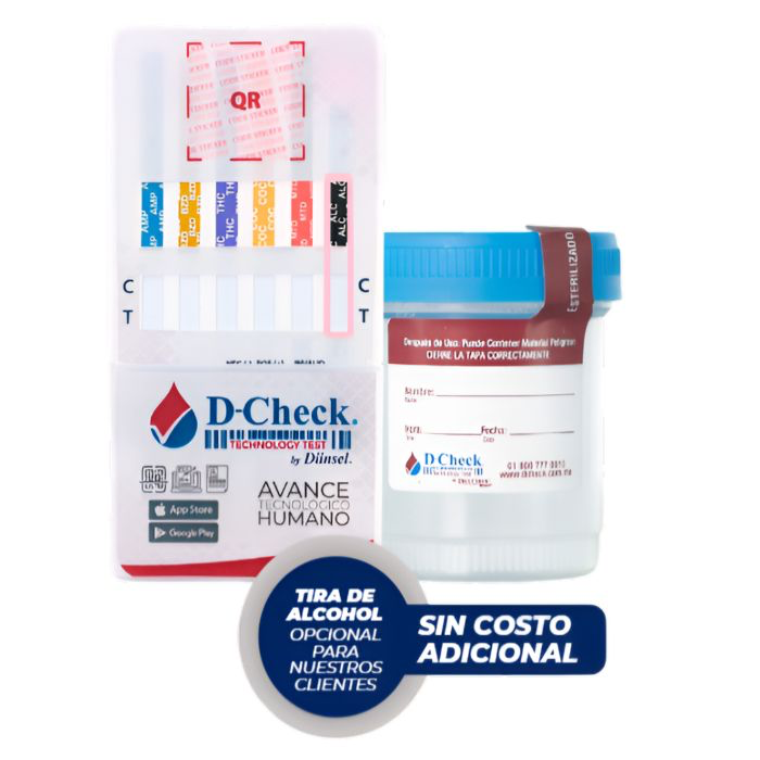 Prueba Antidoping 5 parametros THC/COC/AMP/M 25pz