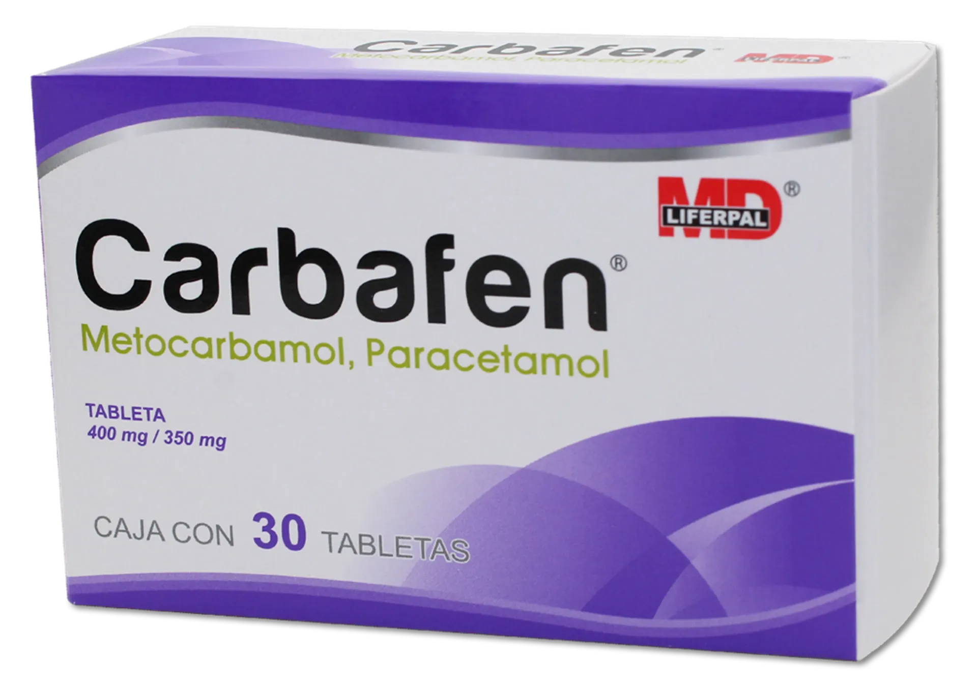 [MED-CARBAFEN-METO-PARA-400-350-30-LIFERPAL] CARBAFEN Tableta 400mg / 350mg C/30 (METOCARBAMOL, PARACETAMOL) LIFERPAL