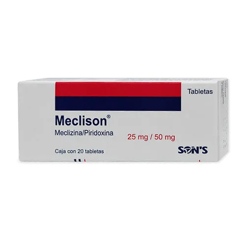 MECLISON Tableta 25mg / 50mg C/20 (MECLIZINA, PIRIDOXINA) SONS