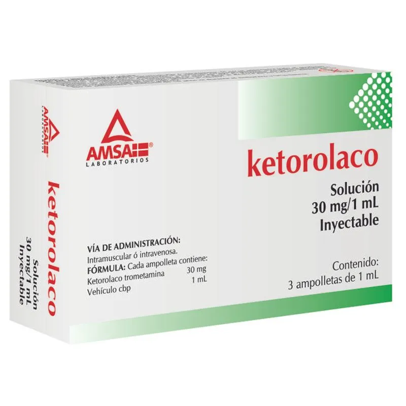 [MED-KETOROLACO-INY-30MG-3-AMSA] KETOROLACO Sol. Iny 30mg C/3 (KETOROLACO) AMSA