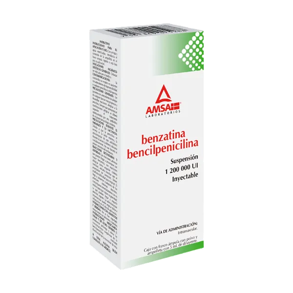 BENZATINA BENCILPENICILINA 5ML Sol. Iny 1200000ui C/1 (BENCILPENICILINA BENZATINA) AMSA