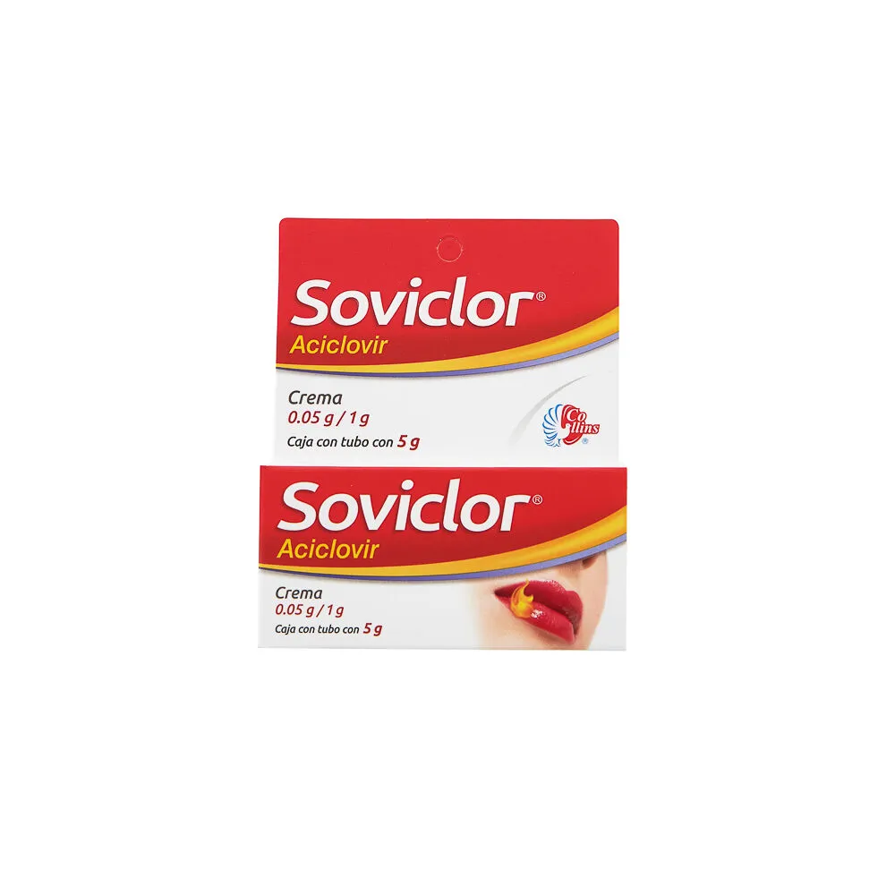 SOVICLOR 5 GR Crema 50mg C/1 (ACICLOVIR) COLLINS
