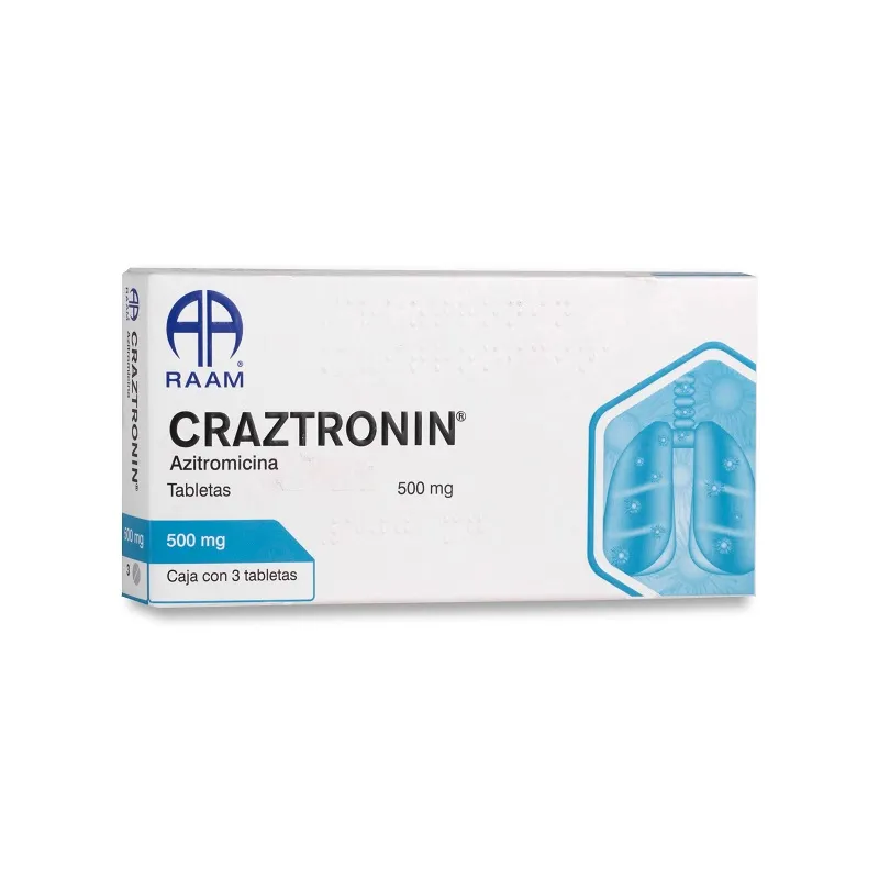 CRAZTRONIN Tableta 500mg C/3 (AZITROMICINA) RAAM