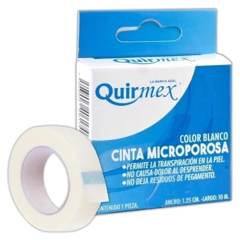 TELA ADHESIVA 1.25CMX1M Tela C/20 (TELA ADHESIVA) QUIRMEX