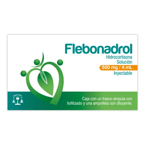 FLEBONADROL INYECTABLE 500 MG / 4 ML HIDROCORTISONA