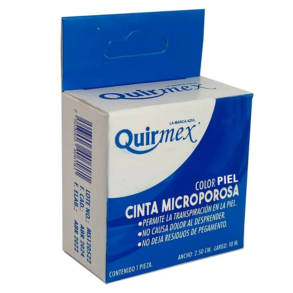 CINTA MICROPORE QUIRMEX 2.5MX10 PIE