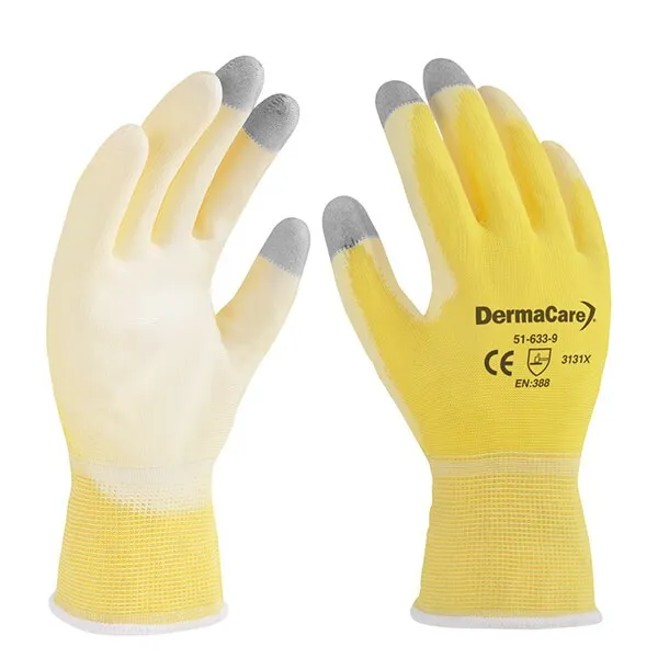 Guante Dermacare de Nylon y Poliuretano con Sensibilidad al Tacto