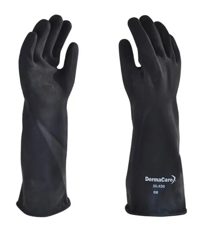 Guante PVC Negro de 35cm con Resistencia Química