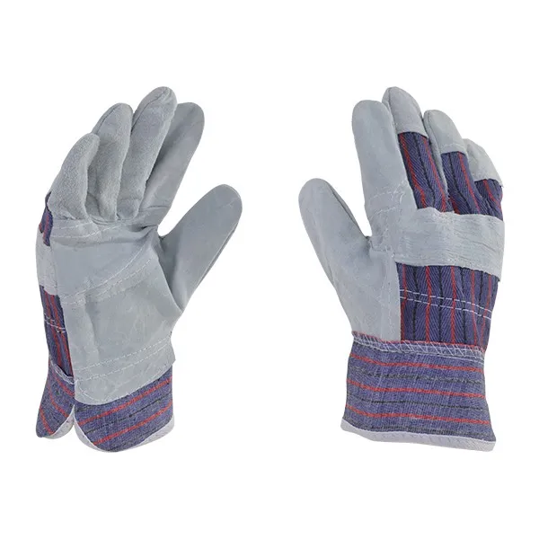 [99-500-5] Guante De Carnaza Reforzado Con Dorso De Mezclilla (5)