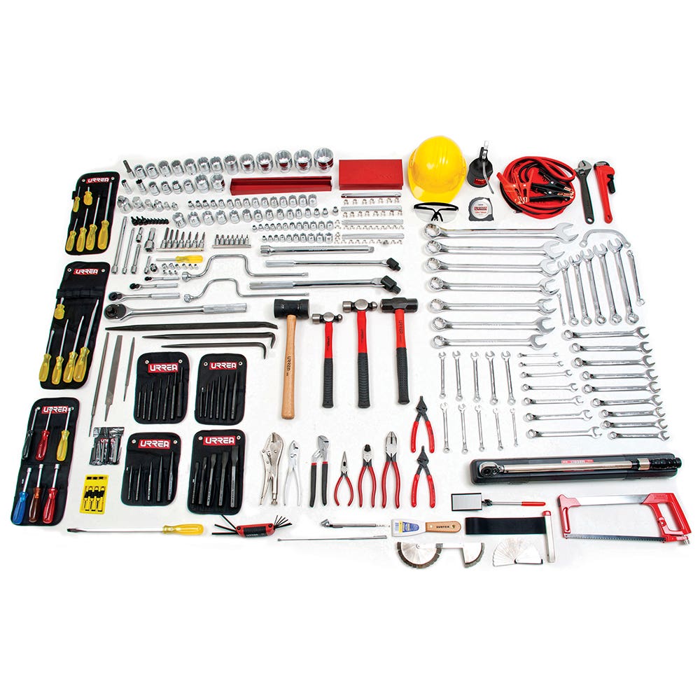 Juego intermedio industrial combinado 234 piezas, sin gabinete Urrea