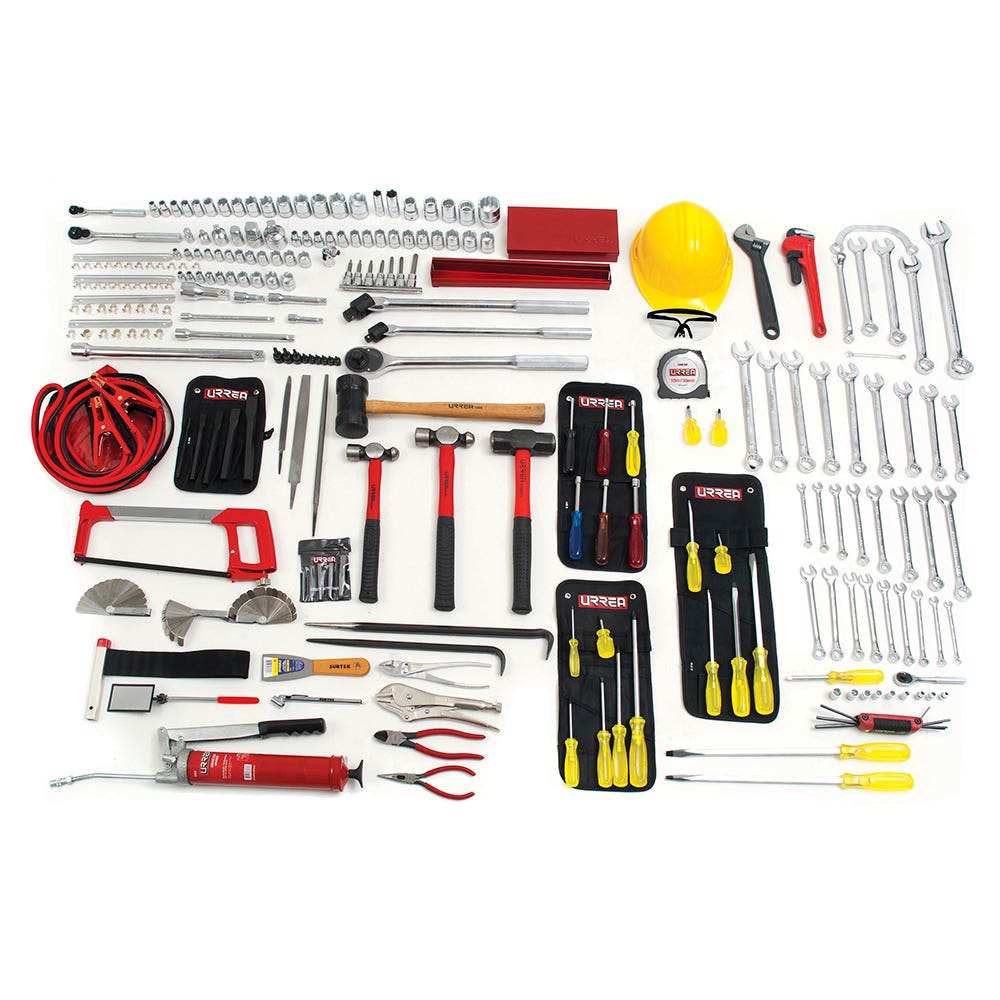 Juego intermedio industrial combinado 186 piezas, sin gabinete Urrea