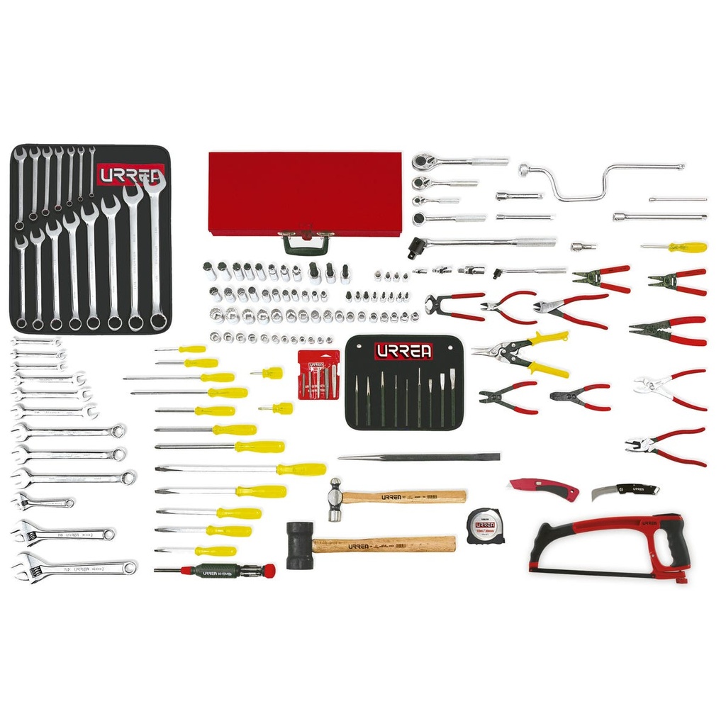 Juego intermedio industrial métrico 154 piezas, sin gabinete Urrea