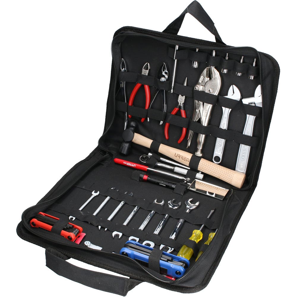 Juego combinado automotriz para reparación básica 31 piezas, con portafolio Urrea