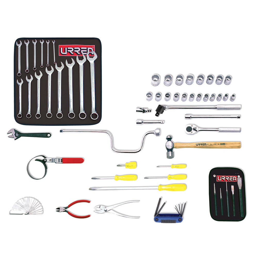 Juego básico automotriz métrico 57 piezas Urrea