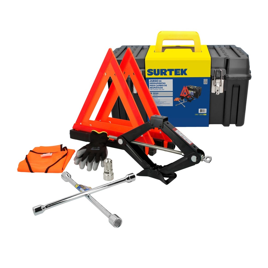 Juego combinado de herramienta automotriz 7 piezas, con caja plástica CPS20 Surtek