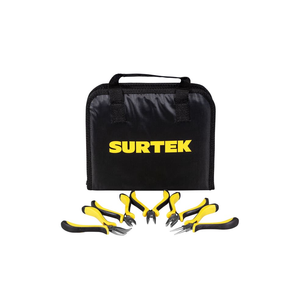 Juego combinado de herramientas para electricista 6 piezas, con estuche plástico Surtek