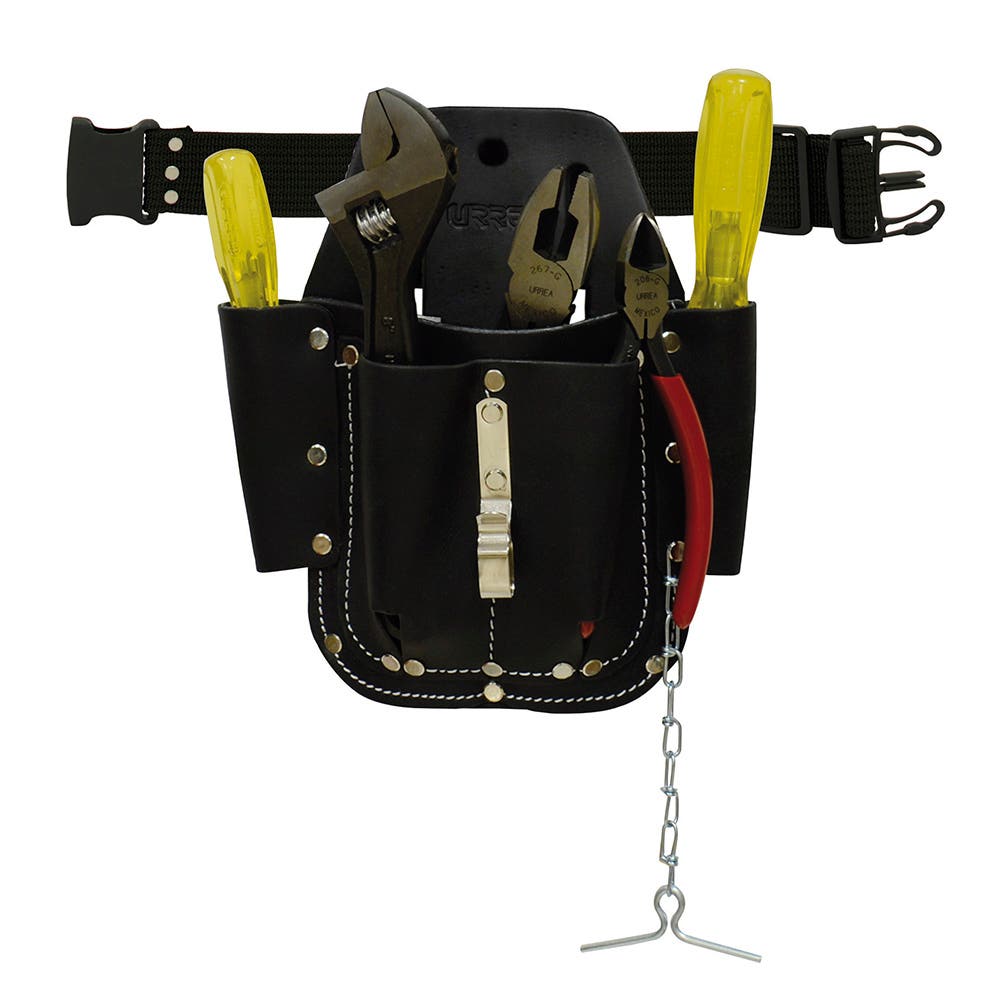 Juego combinado de herramientas 6 piezas, en estuche de cuero Urrea