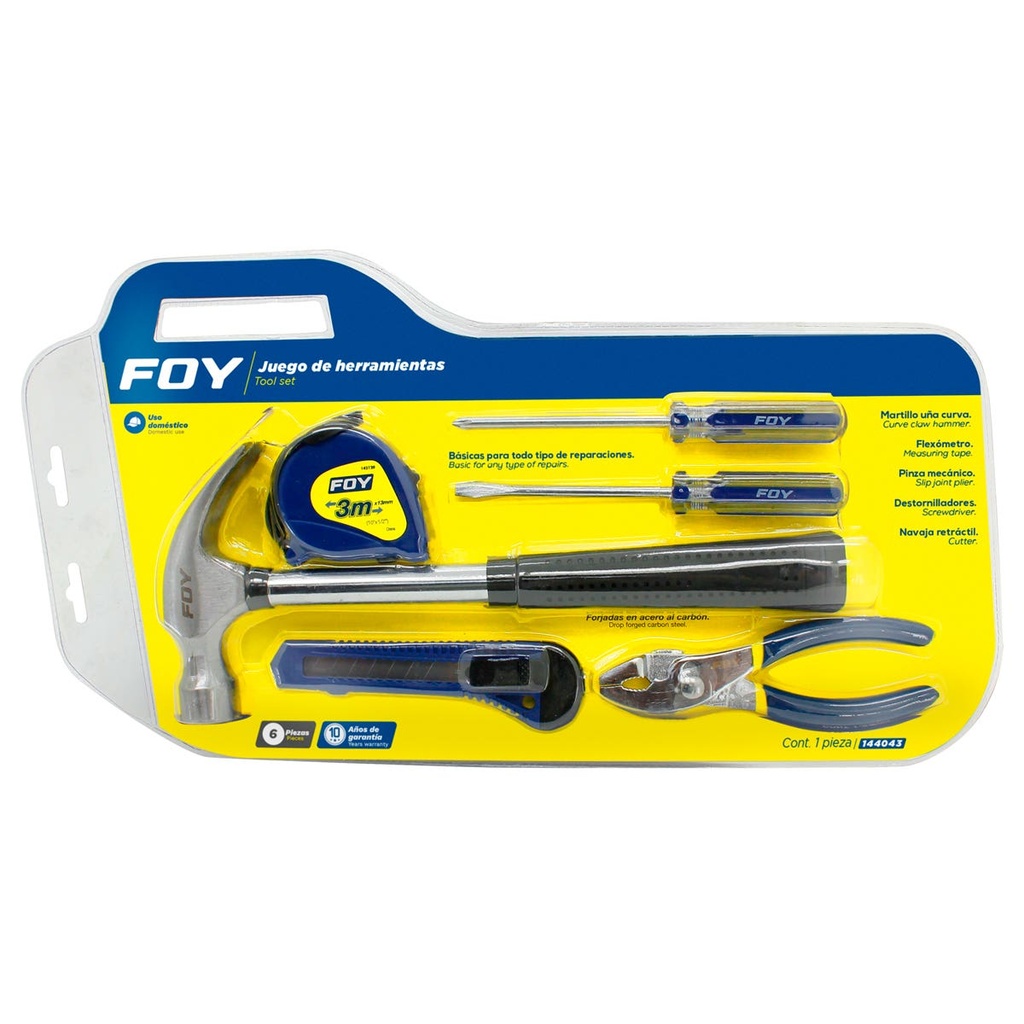 Juego combinado de herramienta, 6 piezas Foy