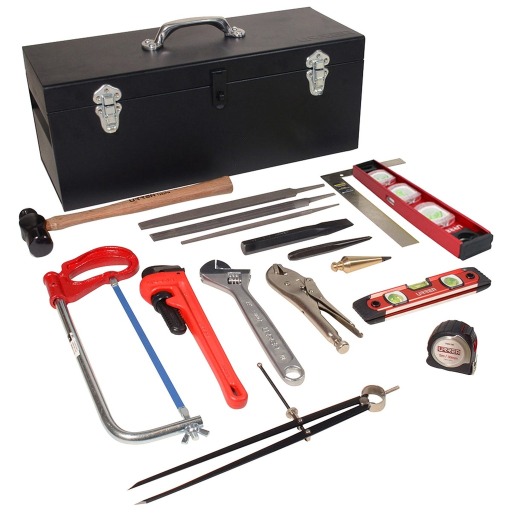 Juego básico industrial para pailero 17 piezas, con caja D7C20 Urrea