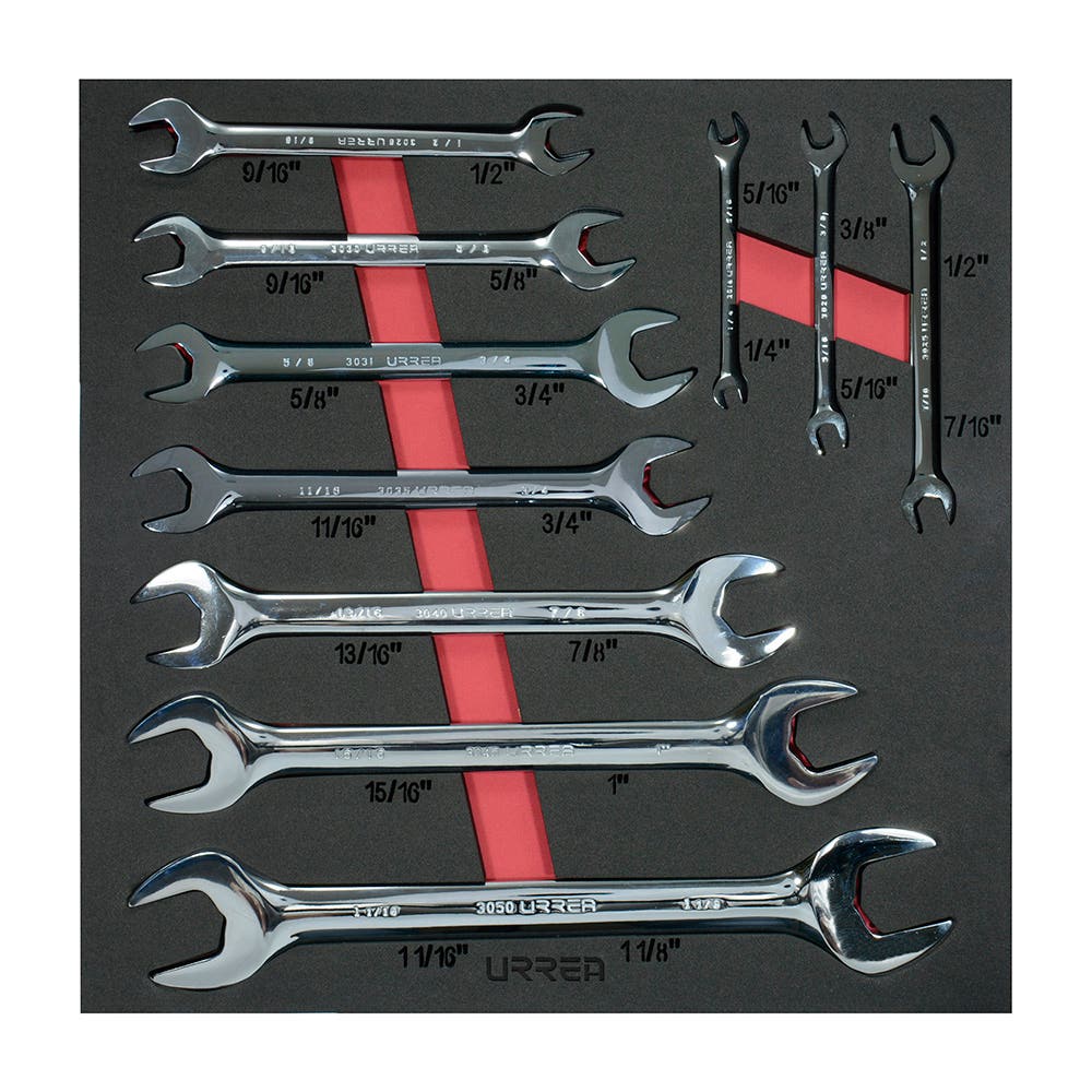 Juego de llaves españolas en pulgadas 10 piezas, CH215-C Urrea