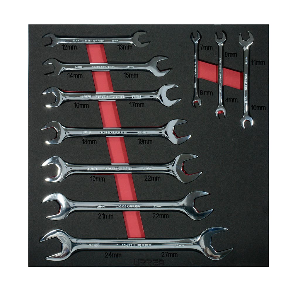 Juego de llaves españolas métricas 10 piezas, CH216-C Urrea